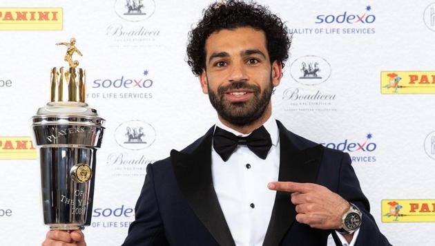 Liverpool forward Mohamed Salah has been named the Football Writers’ Association player of the year.(Twitter)