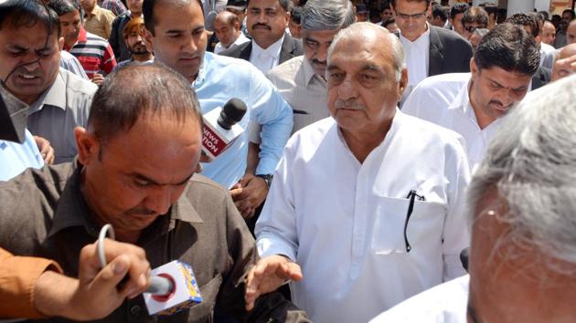 A special CBI court on Tuesday granted bail to former Haryana chief minister Bhupinder Singh Hooda in connection with the Rs 1,500 crore Manesar land scam, hearing for which commenced on Tuesday. Hooda’s counsel SPS Parmar told media that the court granted bail after taking two surety bonds of Rs 5 lakh each. (Sant Arora / HT Photo) A special CBI court on Tuesday granted bail to former Haryana chief minister Bhupinder Singh Hooda in connection with the Rs 1,500 crore Manesar land scam, hearing for which commenced on Tuesday. Hooda’s counsel SPS Parmar told media that the court granted bail after taking two surety bonds of Rs 5 lakh each. (Sant Arora / HT Photo)