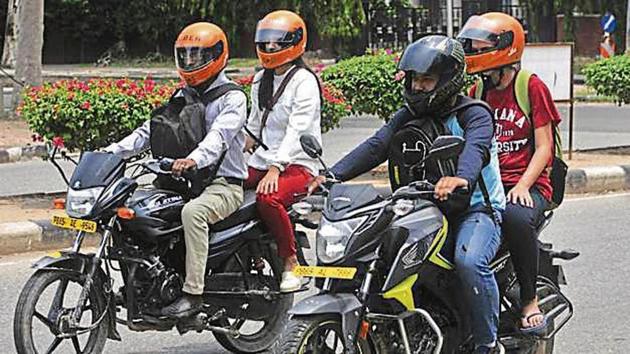 The Punjab government had launched bike taxis in collaboration with Uber with much fanfare in Mohali in July last year. (HT File) The Punjab government had launched bike taxis in collaboration with Uber with much fanfare in Mohali in July last year. (HT File)