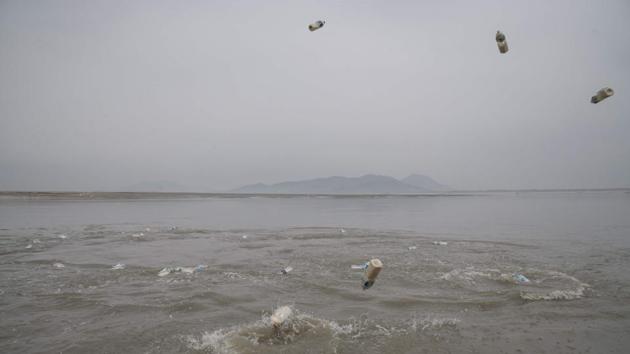 As the activists tossed the bottles into the sea, the South’s defence authorities began removing loudspeakers along the Demilitarized Zone to implement the Panmunjom Declaration agreed at last week’s summit. (Ed Jones / AFP) 