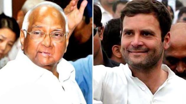 Senior Congress and NCP leaders said the top leadership – NCP chief Sharad Pawar and Congress president Rahul Gandhi – wanted them to work out a deal. (HT File) Senior Congress and NCP leaders said the top leadership – NCP chief Sharad Pawar and Congress president Rahul Gandhi – wanted them to work out a deal. (HT File)