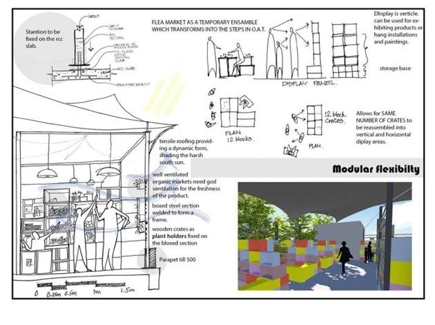 Blueprint of the architecture design by the winning students of SMEF’s Brick School of Architecture, Undri.(HT PHOTO)