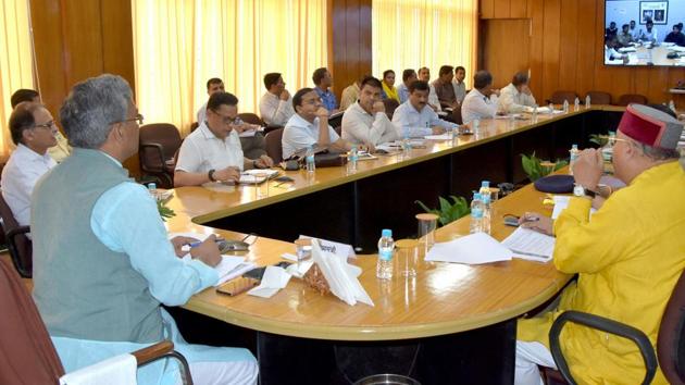 Chief minister TS Rawat speaks to the media after reviewing the annual Chardham yatra.(HT PHOTO) Chief minister TS Rawat speaks to the media after reviewing the annual Chardham yatra.(HT PHOTO)