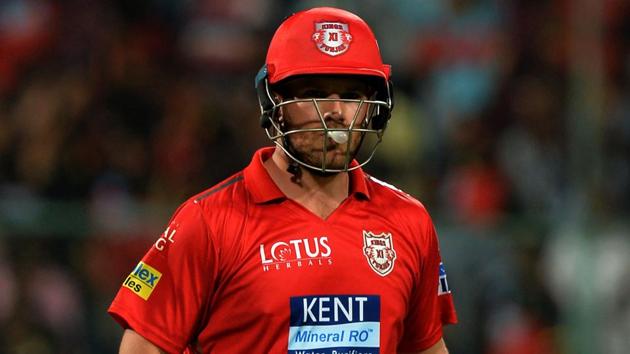 Kings XI Punjab batsman Aaron Finch has been struggling for runs in the Indian Premier League this season.(AFP)