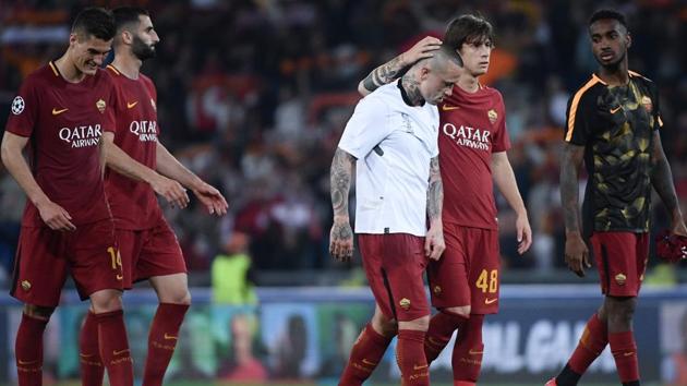 AS Roma were left feeling aggrieved about two penalty decisions that weren’t given. (AFP) AS Roma were left feeling aggrieved about two penalty decisions that weren’t given. (AFP)