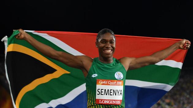 Caster Semenya, a double Olympic and triple world champion over 800m and who completed the 800-1500 double at the Commonwealth Games last month, has always been a controversial figure in the sport.(AFP)