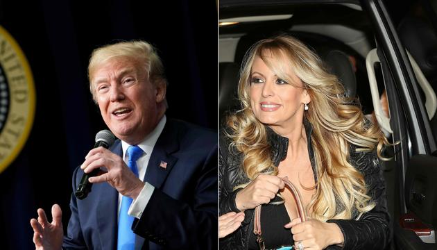 President Donald Trump said his "reimbursement" as part of a hush agreement with porn star Stormy Daniels over allegations of a decade-old affair did not include Trump campaign money.(AFP)