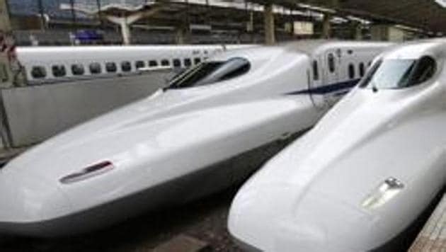 A file photo of the Shinkansen bullet train at Tokyo station.(AP) A file photo of the Shinkansen bullet train at Tokyo station.(AP)