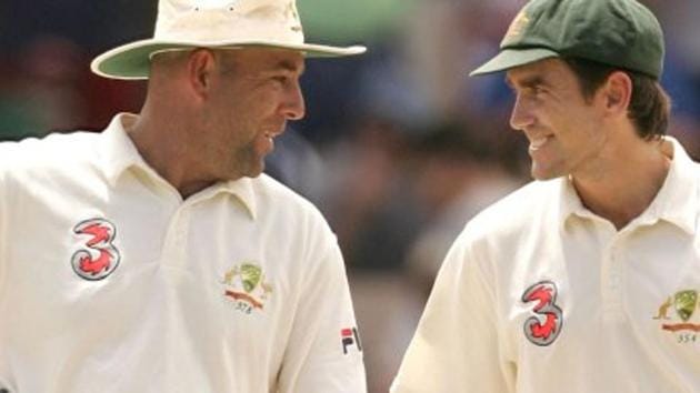 Former Test opener Justin Langer (right) was confirmed as the new head coach of the Australian cricket team on Thursday, May 3, 2018, taking over from Darren Lehmann who resigned after the ball-tampering scandal in South Africa.(Twitter - @CricketAus)