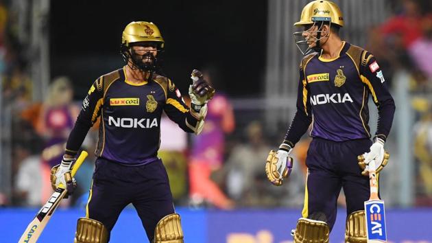 But eventually a partnership of 83 between Shubman Gill and Dinesh karthik took Kolkata Knight Riders to their fifth win in IPL 2018. (AFP) But eventually a partnership of 83 between Shubman Gill and Dinesh karthik took Kolkata Knight Riders to their fifth win in IPL 2018. (AFP)