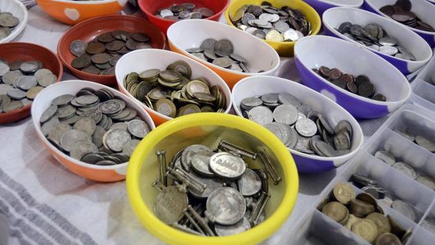 The exhibition had housed special sections on colonial currency, silver coins from ancient India and a range of contemporary coins. (RAVINDRA JOSHI/HT PHOTO) The exhibition had housed special sections on colonial currency, silver coins from ancient India and a range of contemporary coins. (RAVINDRA JOSHI/HT PHOTO)