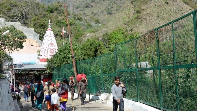 A view of the pedestrian track at the Vaishno Devi shrine.(HT File Photo)