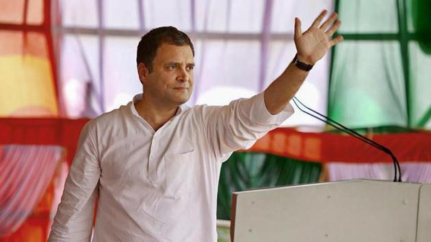 Congress president Rahul Gandhi waves during a public meeting ahead of the Karnataka assembly elections at Bheemanna Khandre Institute of Technology ground in Aurad on Thursday.(PTI) Congress president Rahul Gandhi waves during a public meeting ahead of the Karnataka assembly elections at Bheemanna Khandre Institute of Technology ground in Aurad on Thursday.(PTI)