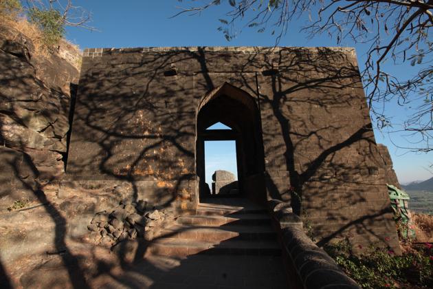 Shivneri Fort, the birthplace of Maratha king Chhatrapati Shivaji Maharaj.(HT FILE PHOTO)