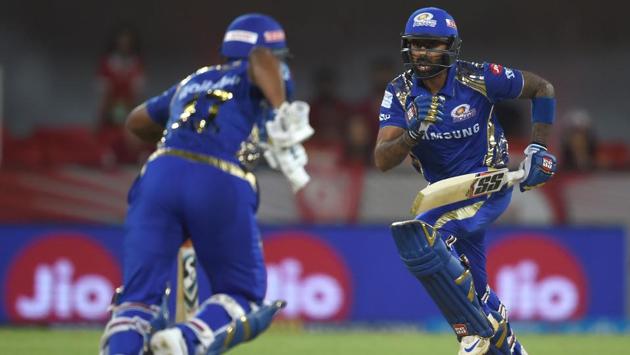 MI openers Evin Lewis (L) and Suryakumar Yadav got the team off to a solid start. Lewis fell cheaply but Yadav scored a 50.  (AFP) 