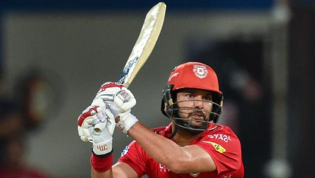 Yuvraj Singh had another innings to forget, as did most of KXIP’s middle-order as they couldn’t significantly affect the scoreboard.  (PTI) 