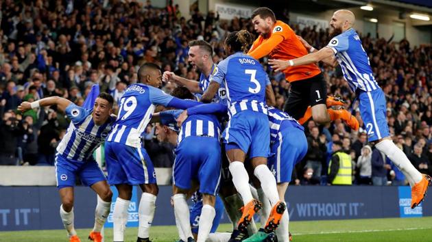 Brighton & Hove Albion are now on 40 points after 36 Premier League games. (REUTERS) Brighton & Hove Albion are now on 40 points after 36 Premier League games. (REUTERS)