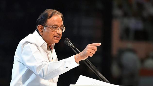 Former finance minister P Chidambaram speaking during the 84th Plenary Session of Indian National Congress (INC) in New Delhi.(PTI File Photo) Former finance minister P Chidambaram speaking during the 84th Plenary Session of Indian National Congress (INC) in New Delhi.(PTI File Photo)