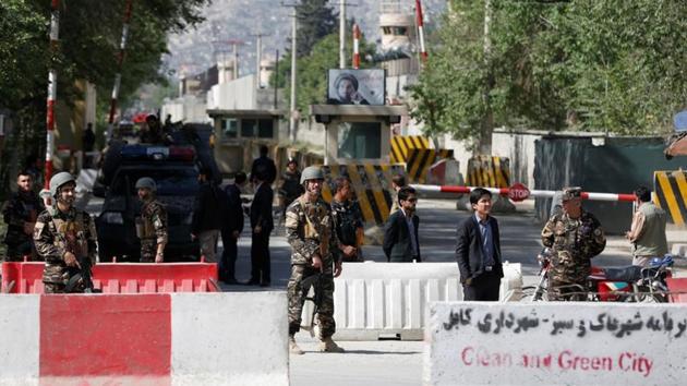 Afghan security forces stand guard near a voter registration centre in Kabul that was the site of an earlier blast.(Reuters/File Photo) Afghan security forces stand guard near a voter registration centre in Kabul that was the site of an earlier blast.(Reuters/File Photo)