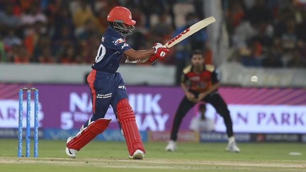Delhi Daredevils’ Prithvi Shaw bats during IPL match against Sunrisers Hyderabad. (AP) Delhi Daredevils’ Prithvi Shaw bats during IPL match against Sunrisers Hyderabad. (AP)