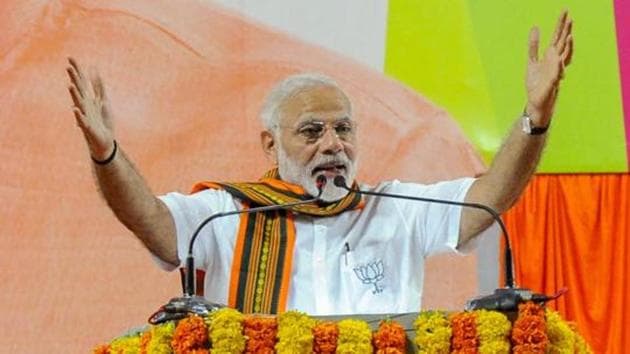 Prime Minister Narendra Modi addressing at an election campaign rally in Mangaluru, Karnataka on May 5. (PTI Photo) Prime Minister Narendra Modi addressing at an election campaign rally in Mangaluru, Karnataka on May 5. (PTI Photo)