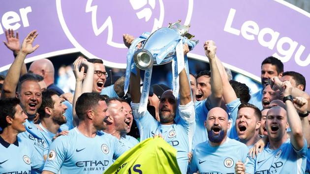 This was City’s seventh league title in seven seasons, having won it in 2012 and 2014. (REUTERS) This was City’s seventh league title in seven seasons, having won it in 2012 and 2014. (REUTERS)