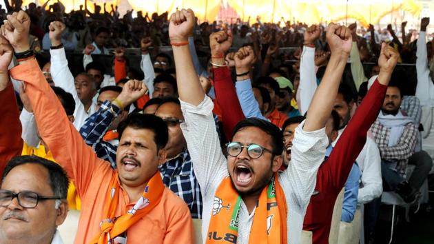 People attend a public rally by BJP in Rae Bareli, Uttar Pradesh.(HT File Photo) People attend a public rally by BJP in Rae Bareli, Uttar Pradesh.(HT File Photo)