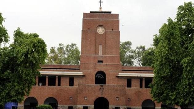 Delhi police dismissed the controversial scribbles in St Stephen’s College as rumours.(Sonu Mehta/HT File Photo) Delhi police dismissed the controversial scribbles in St Stephen’s College as rumours.(Sonu Mehta/HT File Photo)