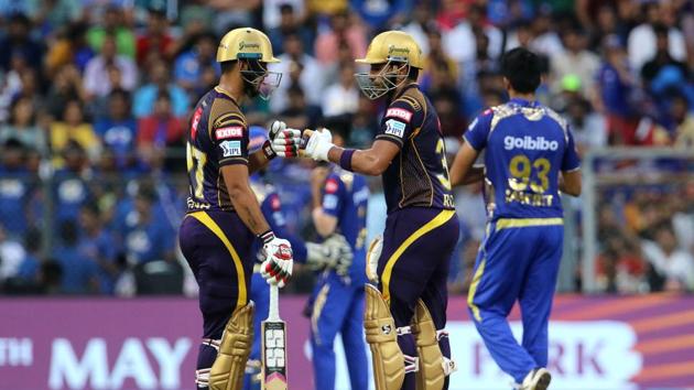 Nitish Rana and Uthappa’s partnership put KKR on course, with the right-hander completing his 23rd fifty. (BCCI) Nitish Rana and Uthappa’s partnership put KKR on course, with the right-hander completing his 23rd fifty. (BCCI)