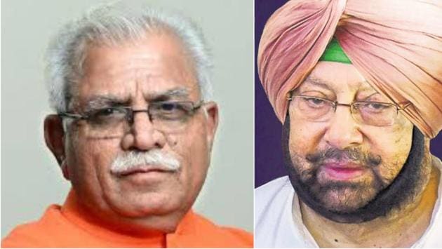 Haryana chief minister Manohar Lal Khattar (left); and Punjab chief minister Captain Amarinder Singh (HT Photos) Haryana chief minister Manohar Lal Khattar (left); and Punjab chief minister Captain Amarinder Singh (HT Photos)
