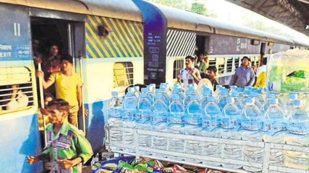 CR will hold a meeting on May 10 to look for alternatives to plastic spoons that are served with meals on long-distance trains.(HT File Photo)