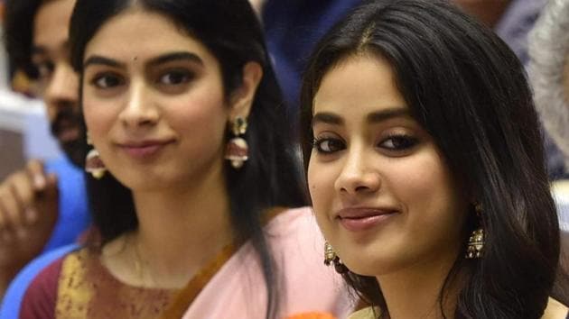 At Sonam Kapoor’s Mehendi, sisters Khushi and Janhvi Kapoor’s appearance sparkled so much that their designer outfits were one of the highlights of the star-studded festivities.(PTI)