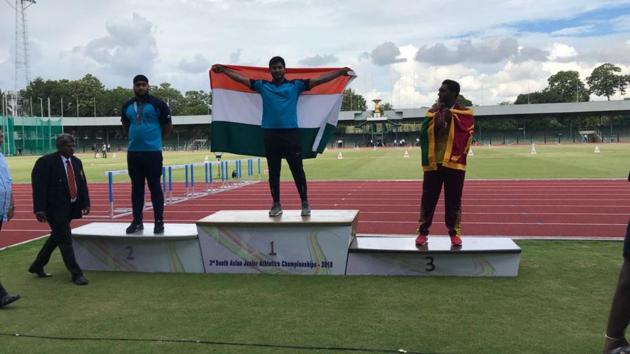 India topped the medal standings at the recently concluded South Asian Junior Athletics Championships.(Athletics Federation of India/Twitter)
