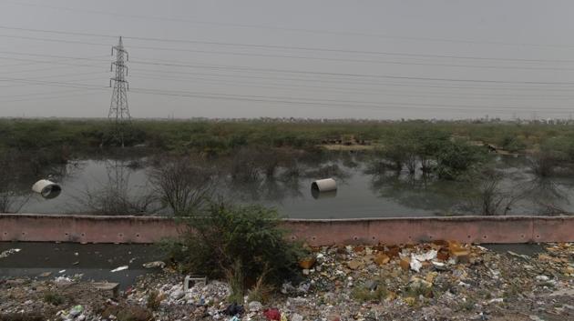 Terming it a ‘myopic decision’, scientists have warned that a landfill along the floodplains would further constrict the river and increase the danger of floods. The EDMC, however, maintains it won’t be developing traditional landfills and no unprocessed garbage will be dumped. Its use will be for processing rejects and the site will be proofed so that leachate from the bottom doesn’t contaminate groundwater. (Anushree Fadnavis / HT Photo)