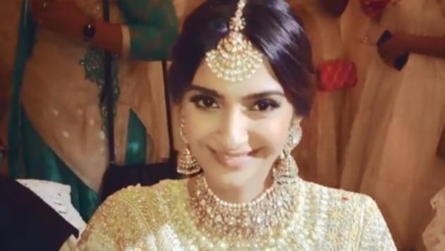 Sonam Kapoor during her choora ceremony.(Instagram)