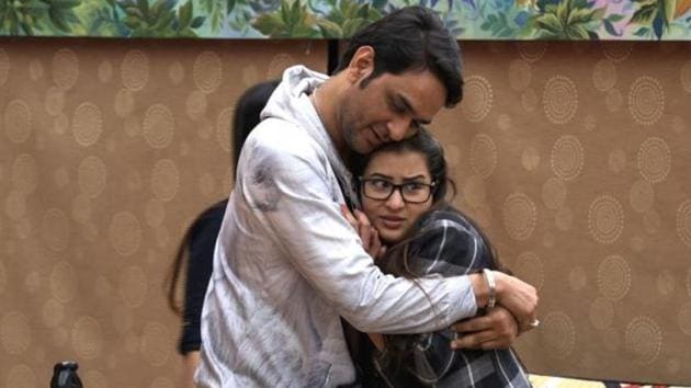 Vikas Gupta and Shilpa Shinde in Bigg Boss 11. Vikas Gupta and Shilpa Shinde in Bigg Boss 11.