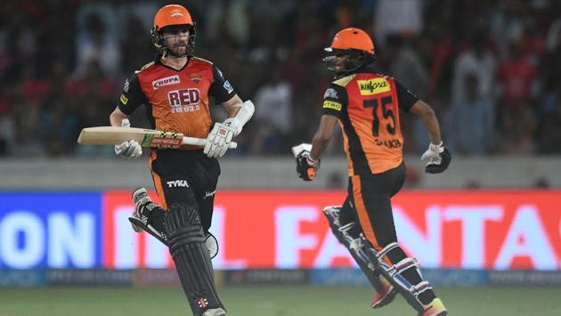 Kane Williamson (L) and Shakib Al Hasan run between the wickets. They were the top-scorers for the home side.  (AFP) 