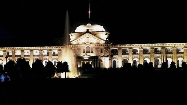 A view of an illuminated Allahabad High Court in Allahabad.(PTI File Photo)