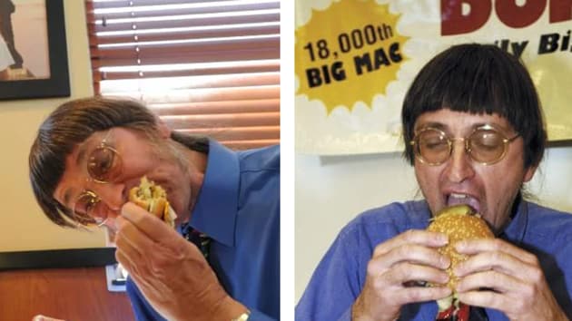 Don Gorske made news in October when Guinness Book of World Records representatives recorded him eating his 29,482 nd Big Mac.(AP File Photo)