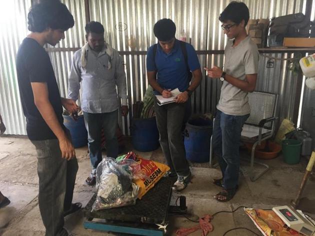 As part of the programme on sustainability at UWC Mahindra College, Pune, students visit a waste collection plant.