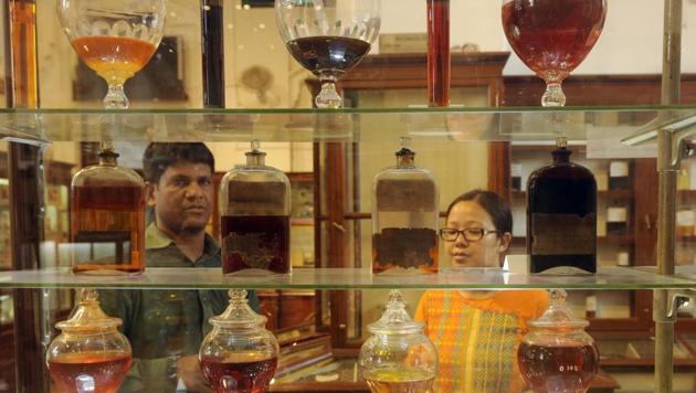 The eco-system gallery at the museum focuses on 10 distinct geographic zones and their eco-systems. On the other hand, the botanical gallery’s specimens include the world’s largest seed, specimens of some of the oldest plants used by man and a special focus on wild species of plants which museum officials hope will attract researchers and the public alike. (Samir Jana / HT Photo)