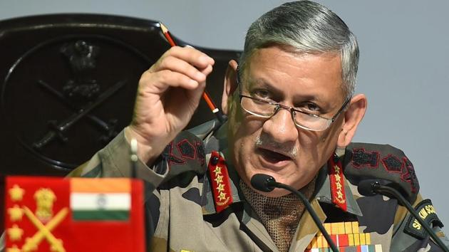 Indian Army chief General Bipin Rawawt said that security forces ‘don’t enjoy’ killing but if anyone wants to ‘fight us then we will fight you with all our force’.(PTI File Photo) Indian Army chief General Bipin Rawawt said that security forces ‘don’t enjoy’ killing but if anyone wants to ‘fight us then we will fight you with all our force’.(PTI File Photo)