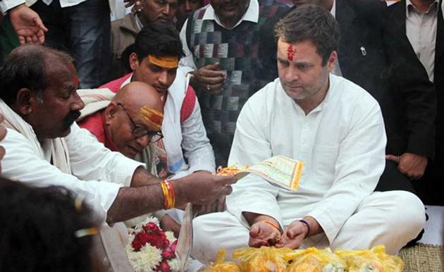 Congress president Rahul Gandhi’s temple visits continue to make headlines. (PTI File) Congress president Rahul Gandhi’s temple visits continue to make headlines. (PTI File)