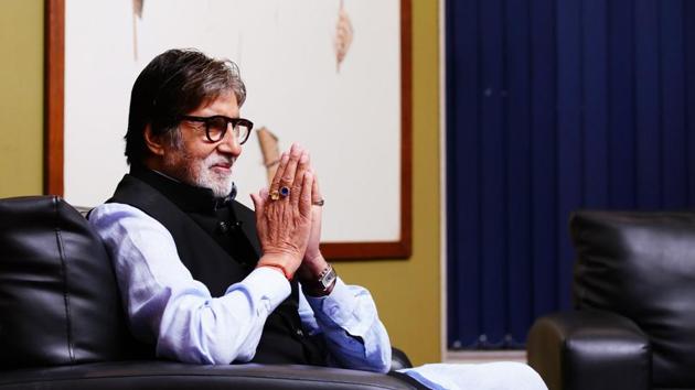 Amitabh Bachchan at a promotional event for 102 Not Out. Amitabh Bachchan at a promotional event for 102 Not Out.
