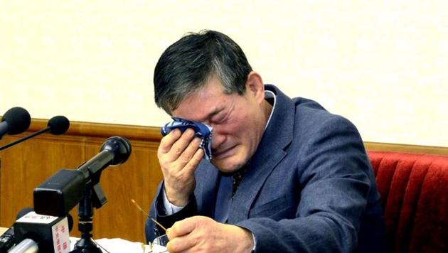 A man who identified himself as Kim Dong Chul, who previously said he was a naturalized American citizen and was arrested in North Korea in October, attends a news conference in Pyongyang, North Korea.(Reuters File Photo)