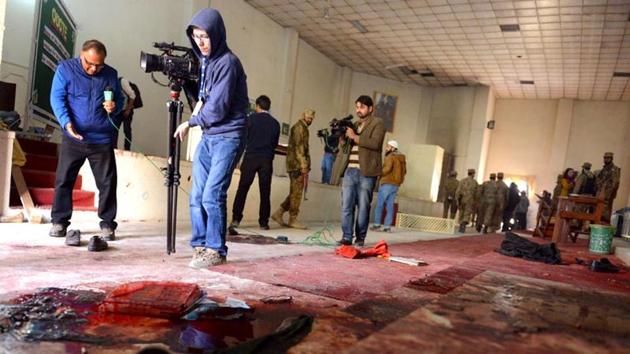 Pakistani soldiers and media gather in a ceremony hall at an army-run school a day after an attack by Taliban militants in Peshawar. (AFP File Photo) Pakistani soldiers and media gather in a ceremony hall at an army-run school a day after an attack by Taliban militants in Peshawar. (AFP File Photo)
