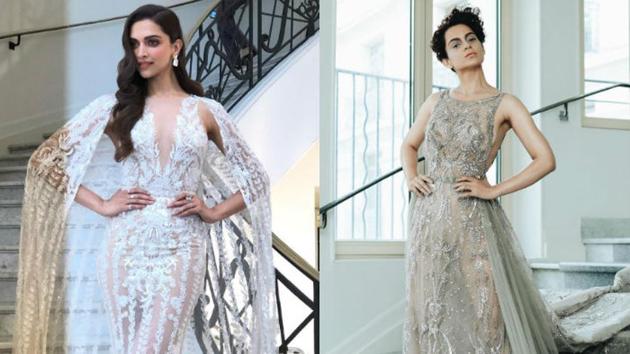 Deepika Padukone Kangana Ranaut s racy Cannes gowns look too