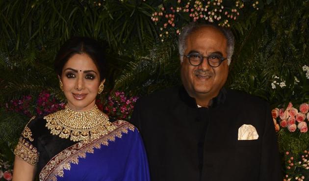 Sridevi, who died in Dubai earlier this year, has posthumously won a National Award for Mom (2017). Husband Boney Kapoor says that she will live on through her work.(Photo: Viral Bhayani)