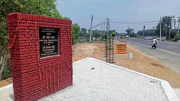 The newly-constructed road on the denotified Dadupur-Nalvi canal land on the outskirt of Jagadhri town of Yamunanagar was inaugurated by Haryana assembly speaker Kanwar Pal recently. (HT Photo) The newly-constructed road on the denotified Dadupur-Nalvi canal land on the outskirt of Jagadhri town of Yamunanagar was inaugurated by Haryana assembly speaker Kanwar Pal recently. (HT Photo)