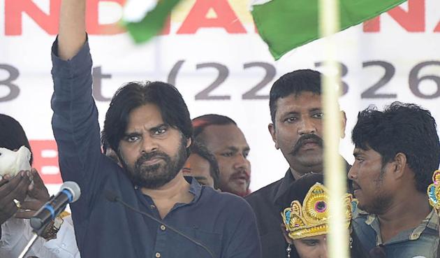 Telugu actor-politician Pawan Kalyan on the occasion of the commemoration of the first war of independence, in Hyderabad on Thursday. (AFP photo) Telugu actor-politician Pawan Kalyan on the occasion of the commemoration of the first war of independence, in Hyderabad on Thursday. (AFP photo)